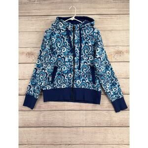 Dakine Spiral Full Zip Hoodie Sweatshirt Womens XL Blue White